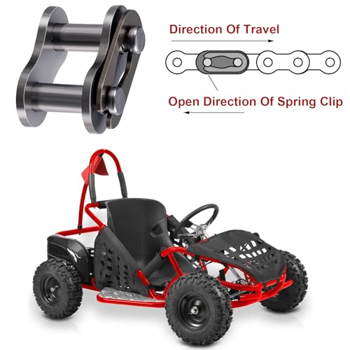 PAGOW 15pcs #428 Chain Master Link Roller, Steel Alloy Heavy Duty Connector for Bike Bicycle Mini Karting Pit ATV Scooter Baja Doodle Bug Motovox Harbor Freight Predator 212cc Go Kart Cart - size: #428 15pcs