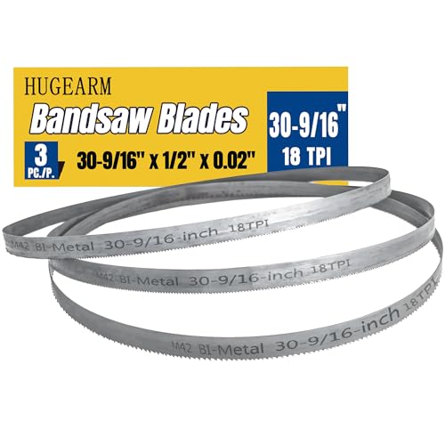 Portable Band Saw Blades for Milwaukee M12 Fuel Bandsaw, 30-9/16" x 1/2" x 0.02", Bandsaw Blades for Metal Cutting, 18 TPI, Bi-Metal M42, 3 Pack - size: 3 pcs 18 tpi