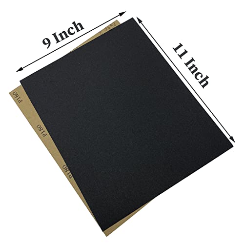 180 Grit Wet Dry Sandpaper, 10PCS 9x11 Inch Silicon Carbide Sanding Sheets - style: Grit 180