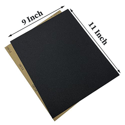 180 Grit Wet Dry Sandpaper, 10PCS 9x11 Inch Silicon Carbide Sanding Sheets - style: Grit 180