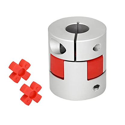 Upgrade D20*L25 Flexible Shaft Coupling 10mm to 10mm Aluminium Plum Connector Flexible Coupler for 3D Printer CNC Machine and Servo Stepped Motor - size: Bore 10mm to 10mm