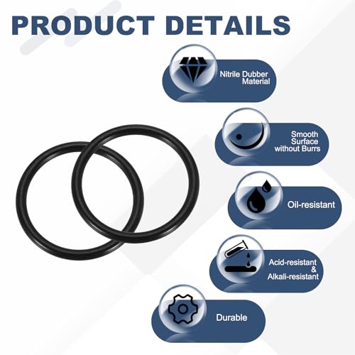 uxcell 10Pcs AS-329 O-Rings, Nitrile Rubber O-Rings 2" ID, 2-3/8" OD, 3/16" Width Round Sealing Gasket for Automotive Machine Plumbing Sealing Repair (70 Durometer, Black) - size: 2" ID, 2-3/8" OD, 3/16" Width