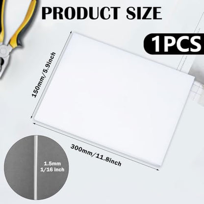 PTFE Plastic Sheet, Virgin PTFE Teflon Sheet, 8"x12", 1/8" Thick - size: 200mmx300mmx3mm