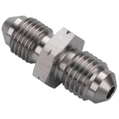 3AN Male to M10x1.5 Male Stainless Steel Brake Clutch Fuel Oil Fitting Adapter Coupler - size: 3AN to M10x1.5