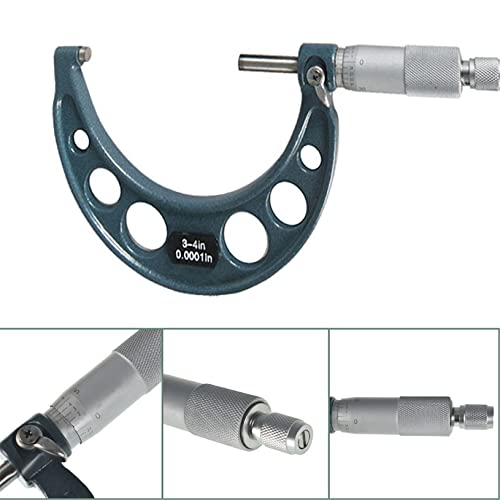 4-Pack Outside Micrometer Set 0-4In Precision Machinist Tools W/Carbide Tips and Ratchet Stop - size: 0-4In