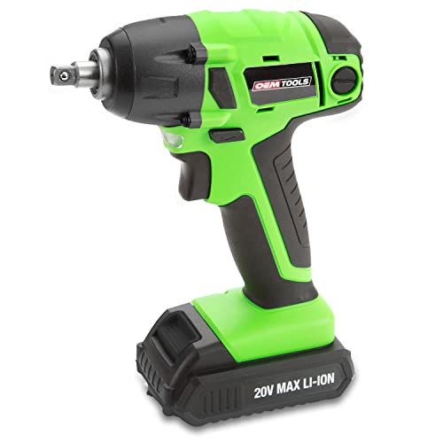 OEMTOOLS 24661 3/8" Cordless Impact Wrench, 20V Battery, 240 Ft/Lb Nut-Busting Torque, Variable Speed With Electric Brake