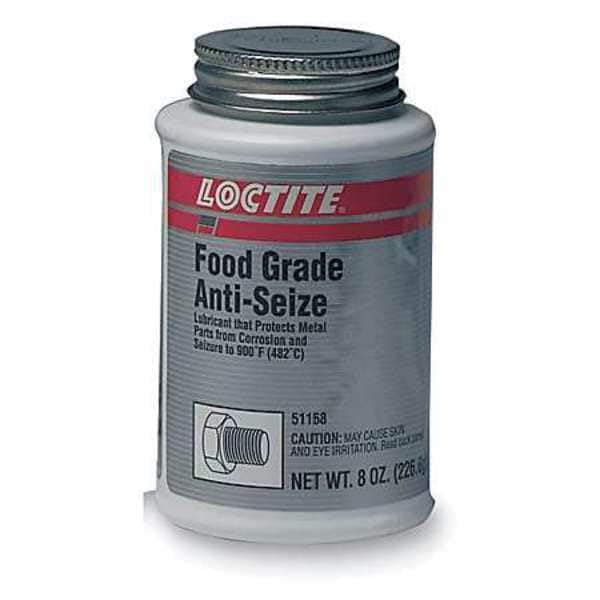 Loctite 1167237 White LB 8014 Food Grade Anti-Seize Lubricant, -20 Degree F Lower Temperature Rating to 750 Degree F Upper Temperature Rating, 8 fl. oz. Brush Top Can