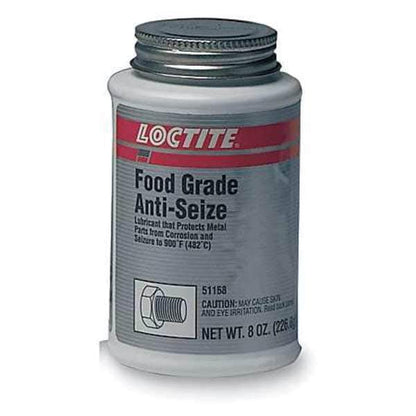 Loctite 1167237 White LB 8014 Food Grade Anti-Seize Lubricant, -20 Degree F Lower Temperature Rating to 750 Degree F Upper Temperature Rating, 8 fl. oz. Brush Top Can