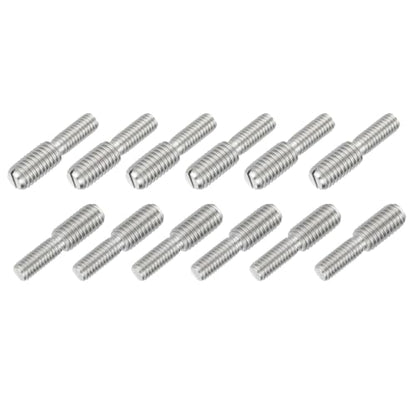 M4x15mm to M6x15mm Double End Threaded Stud Screw Reducing Bolt,304 Stainless Steel Thread Reducer Adapter for Furniture Fastener Welding, Hardware Connectors 12 Pack - size: M4x15mm to M6x15mm