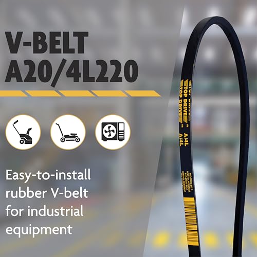 Top Drive A20/4L220, A/4L, Classic Wrapped V Belt, 1/2" x 22" - size: A20/4L220