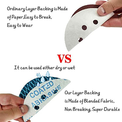 Orbital Sander Sandpaper 5 Inch 8 Hole Sanding Disc Hook and Loop Pads Sand Paper 60 Grit for Wood Metal 70 PCS Blue Aluminum Oxide Anti Blocking Rhombus Sanding Discs - style: 5 inch 60 grit