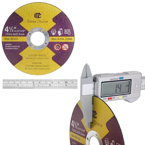 Bates Cutting Wheels - 50 Pack, 4 1/2' x 7/8', Cut Off Wheels for Angle Grinder