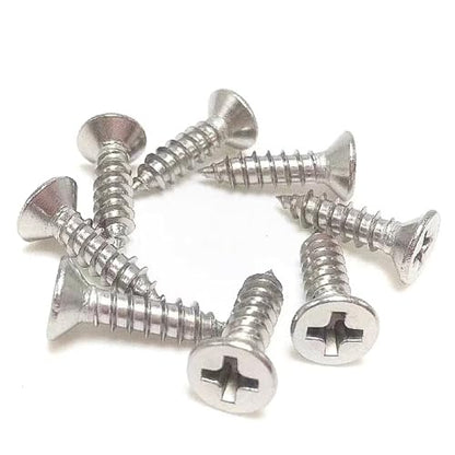 M2.6 x 14mm Flat Head Wood Self Tapping,Sheet Metal Screws,Phillips Drive Countersunk Wood Screws,304 Stainless Steel （A2-70,GB846,Plain Finish，100 Pcs - size: M2.6 x 14mm（100 Pcs）