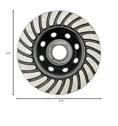 SHDIATOOL 4-1/2 Inch Turbo Row Diamond Grinding Cup Wheel for Concrete Granite Marble Masonry Brick Fits 7/8 Inch-5/8 Arbor Grit40/50 - size: 4.5 Inch, style: Turbo Rows