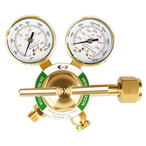 CDL LX65 Medium Duty Oxygen Regulator CGA540,Forged Brass - size: Medium Duty, style: Oxygen