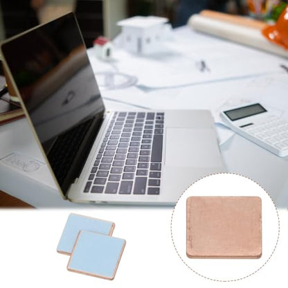 MECCANIXITY Heatsink Copper Sheet Shim, 1.2mm Thickness 15 x 15mm Pad with Thermal Conductive Adhesive Tape for Desktop Computer CPU Cooling Patch 5 Set - size: 1.2mm