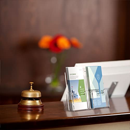 NIUBEE Acrylic Brochure Holder 4 x 6, Flyer Holder Stands Display, 2 Pack - size: 4" x 6", style: 2 Pack