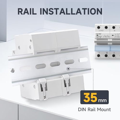 GEYA Manual Transfer Switch Dual Power Manual Conversion Isolation Switch with Indicator DIN Rail Mount(1P-125A-400V) - style: 1P-125A-400V