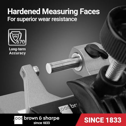 Brown & Sharpe 0-1 Inch Outside Micrometer, 0.0001 Inch Graduation