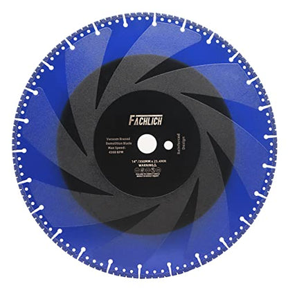 14" Metal Cutting Blade 350mm Diamond Cut Off Wheel All Purpose Heavy Duty for Stainless Steel Rebar Metal Reinforced Concrete - size: 14"/350mm