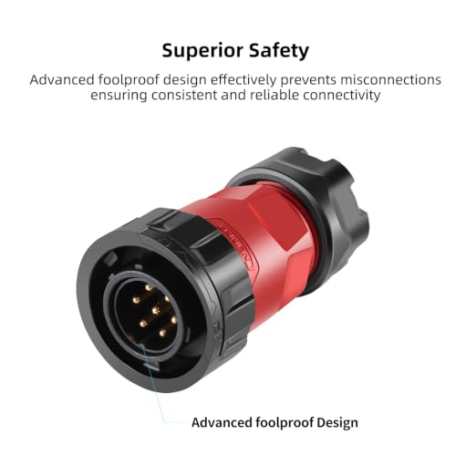 CNLINKO YM-20 7 PIN Industrial Waterproof Connector,IP68 Circular Connector,PBT Plastic Shell Quick Plug Aviation Connector M20 Male Plug and Female Plug - size: 7-Pin, style: Solder-Assembly