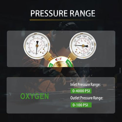 CDL LX45 Light Duty Oxygen Regulator CGA540,Forged Brass - size: Light Duty, style: Oxygen