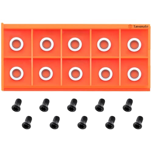 Ci5 8.9mm Round Replacement Carbide Inserts for Woodturning, 10pcs - size: RΦ8.9x1.85-30°