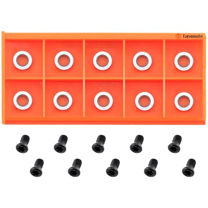 Ci5 8.9mm Round Replacement Carbide Inserts for Woodturning, 10pcs - size: RΦ8.9x1.85-30°