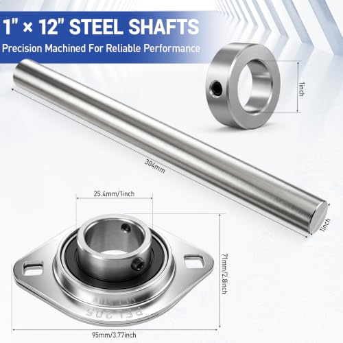 Hicarer 2 Sets Sbpfl205-16 Flange Bearing Kit 1 Inch Bore