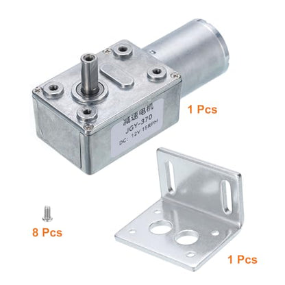 MECCANIXITY DC 12V High Torque Turbine Worm Geared Motor with 6mm Shaft 15RPM Geared Motor Gear Box Reduction Motor for Boat, Car, Fan, Home Appliance - style: 15 RPM