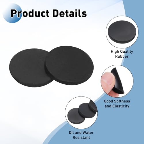 PATIKIL Rubber Solid Discs Washers 8mm OD x 1mm Thick 10 PCS - size: 8mm x 1mm