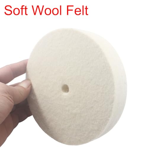 8 Inch Soft Felt Buffing Wheel with 5/8" Arbor Hole - style: 8'' Soft Felt Wheels
