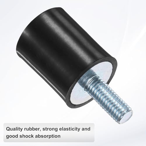 M METERXITY 8-Pack Rubber Mounts D25mmxH30mm Male/Female Vibration Isolators Cylindrical Shock Absorber W M8 x 20mm Studs for Air Compressor/Car/Pump/Boat/Garage Motor/Bobbins Rubber Isolators - size: M8 x 20mm, 25mm x 30mm