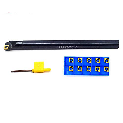 OSCARBIDE 3/4" x 10" Indexable Boring Bar with 10 pcs Insert,Right-Hand