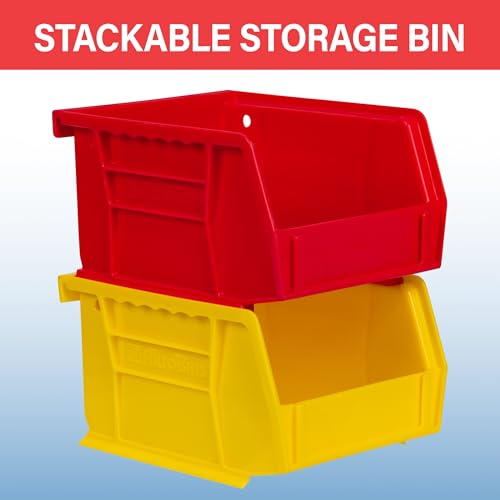 Akro-Mils 30210 AkroBins Plastic Storage Bins, 5"x4"x3", Grey, 6-Pack - color: Green, size: 6 Pack