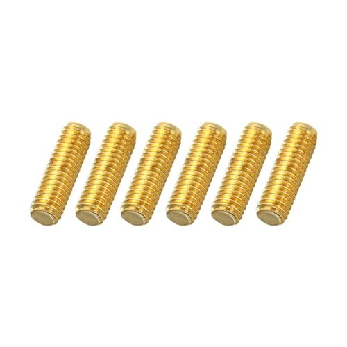 MECCANIXITY 6Pack M6x20mm Fully Threaded Rod Brass Right Hand All Thread - size: M6x20mm