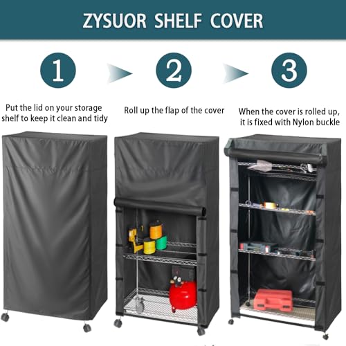 Heavy Duty Wire Rack Cover, Fits 33" W x12.6 D x 72" H Shelving - color: Black, size: 33"W x 12.6"D x 72"H