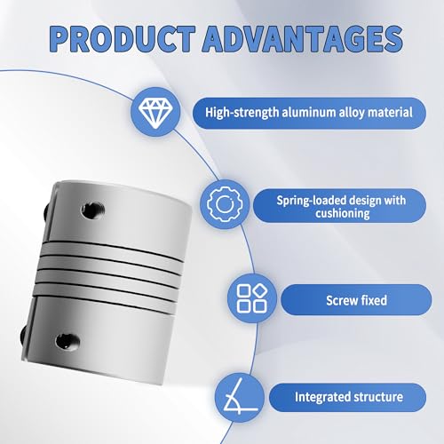 8mm to 16mm Aluminum Alloy Shaft Coupling Flexible Coupler (32mm Diameter, 41mm Length) Stepper Motor Joint Connector for CNC Machine