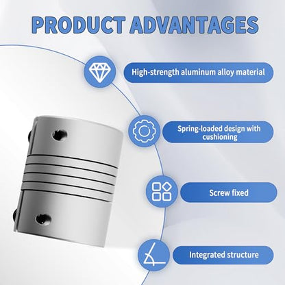 8mm to 16mm Aluminum Alloy Shaft Coupling Flexible Coupler (32mm Diameter, 41mm Length) Stepper Motor Joint Connector for CNC Machine