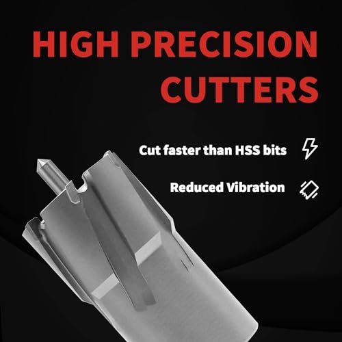 S&F STEAD & FAST Carbide Tipped Annular Cutter, Diameter 1-1/2”, DOC 2” - size: 1-1/2 x 2"