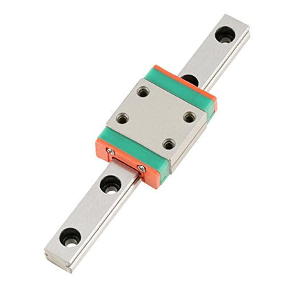 Mini Linear Slide, LWL7B Miniature Bearing Steel Linear Rail Linear Slide Rail 7mm Width with Slide Block (70MM)