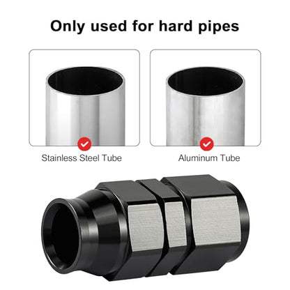 EVIL ENERGY 6AN Female Flare to 3/8" Compression Hardline Fitting, 2 PCS - size: 6AN to 3/8
