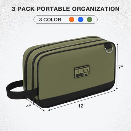 HISEA Small Tool Bag, 12 Inch Tool Pouch with 2 Compartments - color: Green