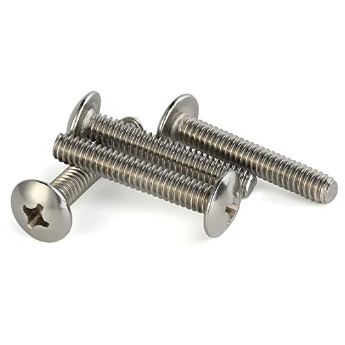 Mellewell M6-1.0 x 30mm Truss Head Machine Screws, Full Thread, 18-8 Stainless Steel, Quantity 25 - color: Silver, size: M6-1.0 x 30mm