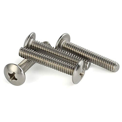 Mellewell M6-1.0 x 30mm Truss Head Machine Screws, Full Thread, 18-8 Stainless Steel, Quantity 25 - color: Silver, size: M6-1.0 x 30mm