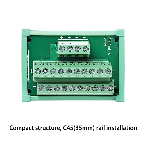 2 in 10 Out 25A DIN Rail Terminal Blocks Distribution Breakout - style: 2 IN 10 OUT