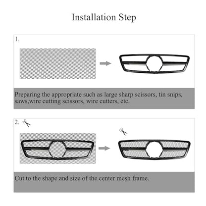 Universal Car Grill Mesh 40" x 13", Black-Painted Aluminum Alloy Automotive Grille Insert, Multifunctional Grille Mesh Roll (black, 6x12mm Rhombic Hole)