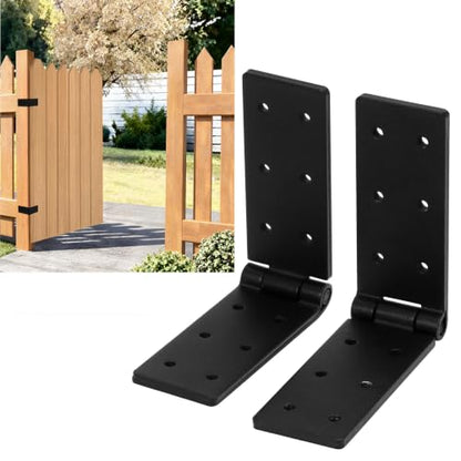 Fence Hinges for Outdoor Wood Gates Heavy Duty,270°Solid Folding Butt Hinges, Rust-Resistant (6 Pack) - size: Hinges Heavy Duty 6Pcs