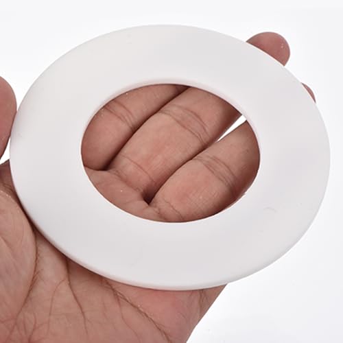 PATIKIL 20 Pcs PTFE Flat Washers 2.24" ID 4.02" OD 0.12" Thickness Sealing Spacer Flange Gasket for Machines Pipe Valves Oil Gas Industries, White (57x102x3mm) - size: 2.24" x 4.02" x 0.12"