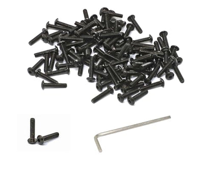 iexcell 100 Pcs #4-40 x 1/2" Alloy Steel 10.9 Grade Hex Socket Button Head Cap Screws Bolts Kit, Black Oxide Finish - size: #4-40 x 1/2"